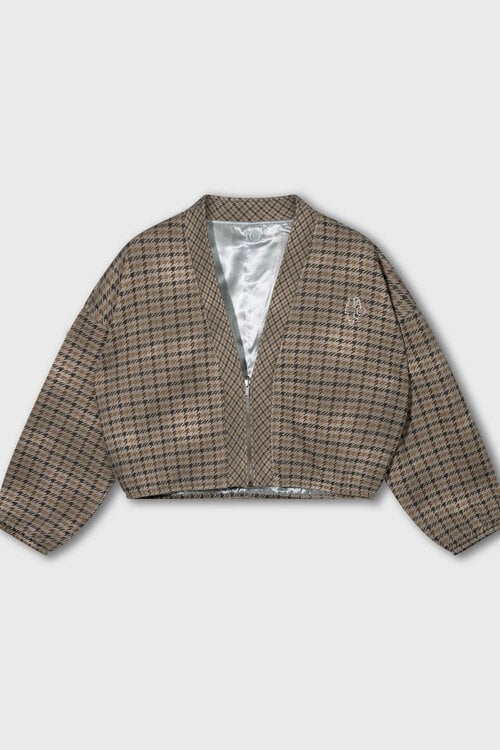 10Days check cardigan reversible