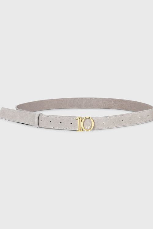 10Days monogram belt suede
