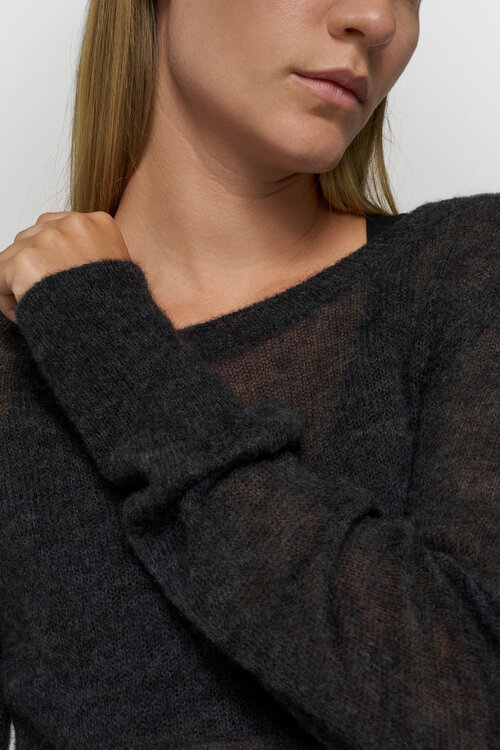 10Days slim thin knit sweater antra