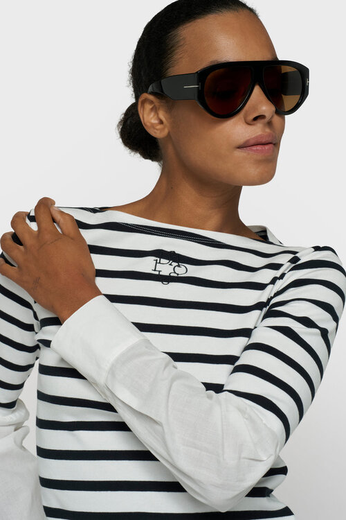 10Days long sleeve tee stripes ecru