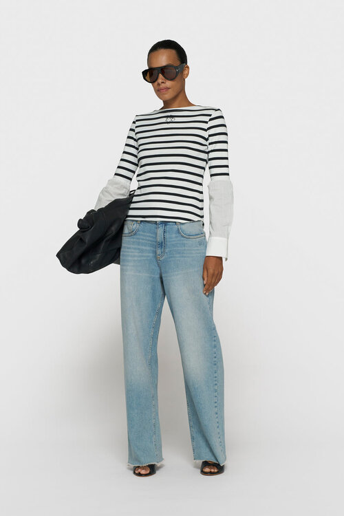 10Days long sleeve tee stripes ecru