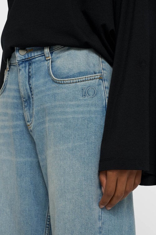 10Days straight leg denim pants blauw