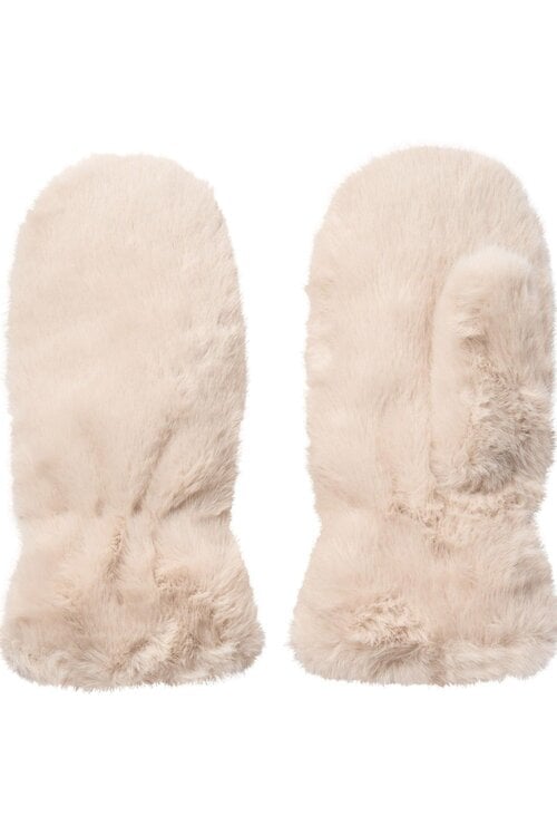 Co'couture Penza Fur Handschoen Off white