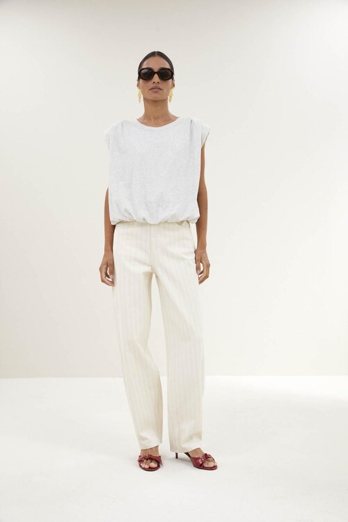 By Bar Zilveren Lew Silver Stripe Pants