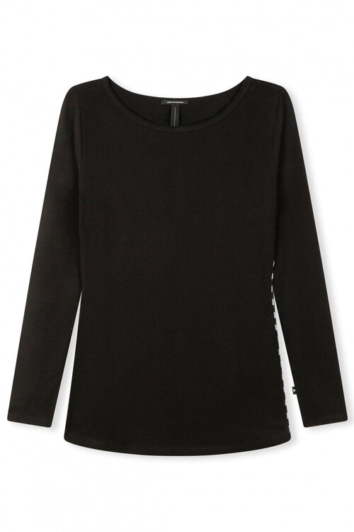 10Days Black THE BOAT NECK TEE