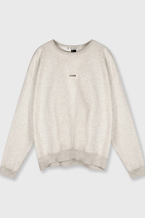 10Days Soft white melee THE CLEAN STATEMENT SWEATER