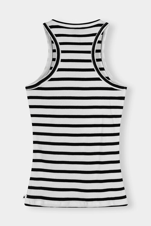 10Days white/black THE TANK TOP STRIPES