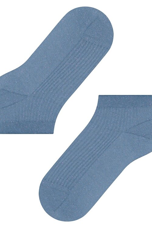 Falke Blauw Rib sokken Shiny
