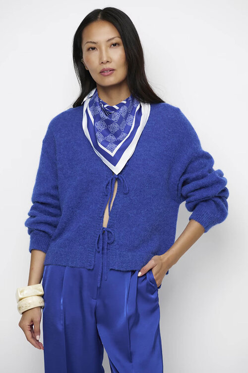 Dante 6 Blauwe Monogram chain scarf