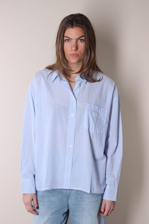 American Vintage Blauw/ witte Blouse
