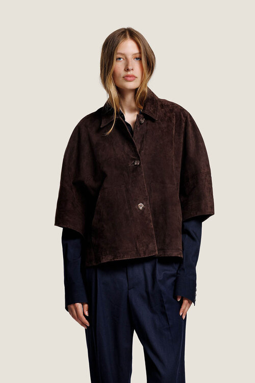 Alter Ego Bruine Lena Suede Jacket