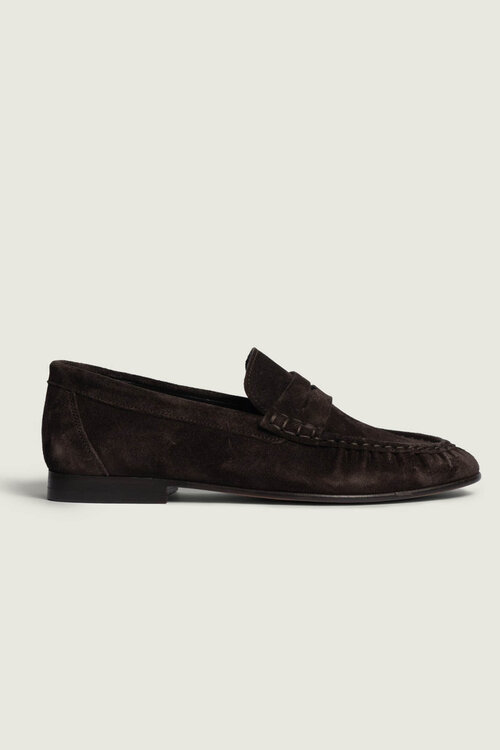 Posa Bruin Penny Loafer Wrinkle Suede