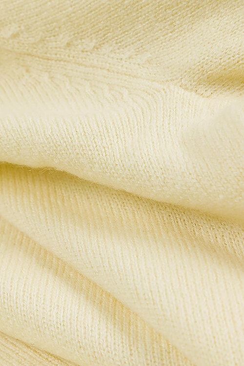 L'Ame de Julie Gele Jazz Vneck Cashmere Trui
