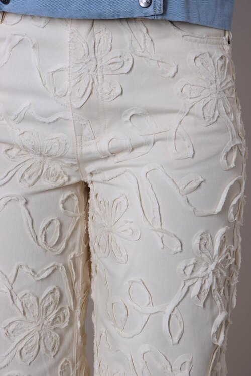 Co'couture Off White Elton Flower Pantalon