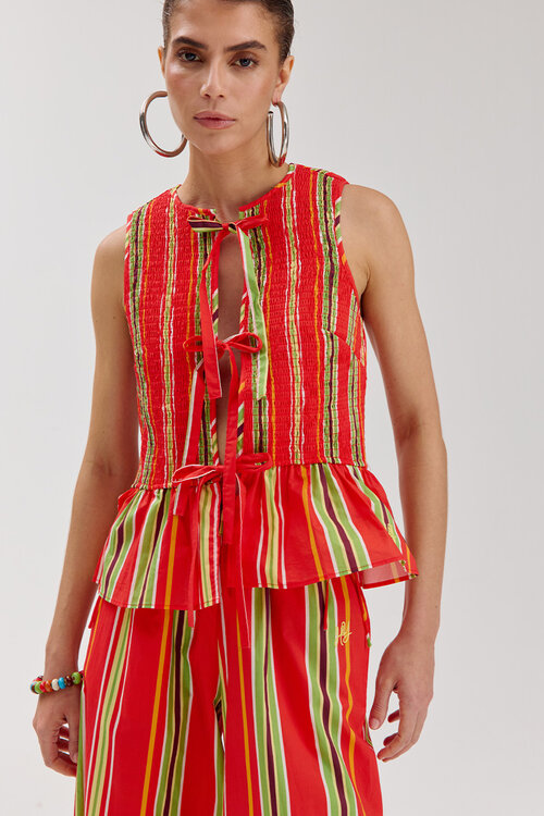 Harper & Yve Cindy crepe gilet rood