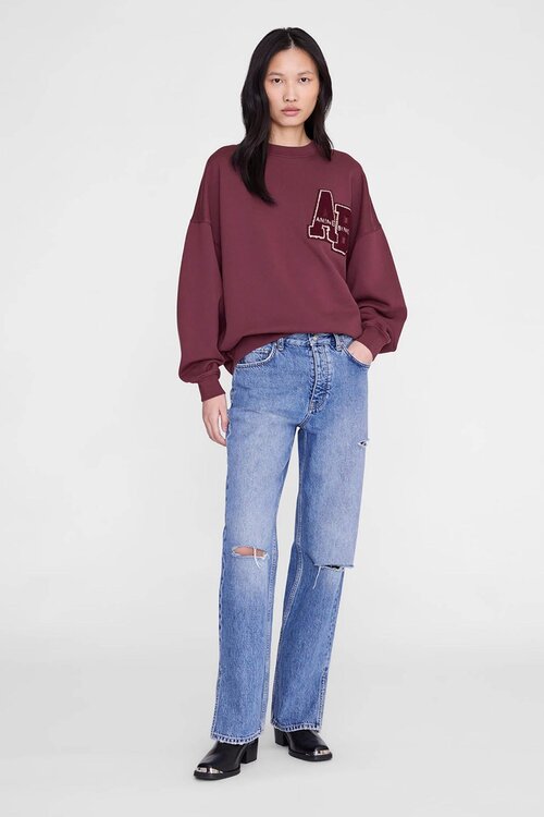 Anine Bing Miles Sweater Burgundy