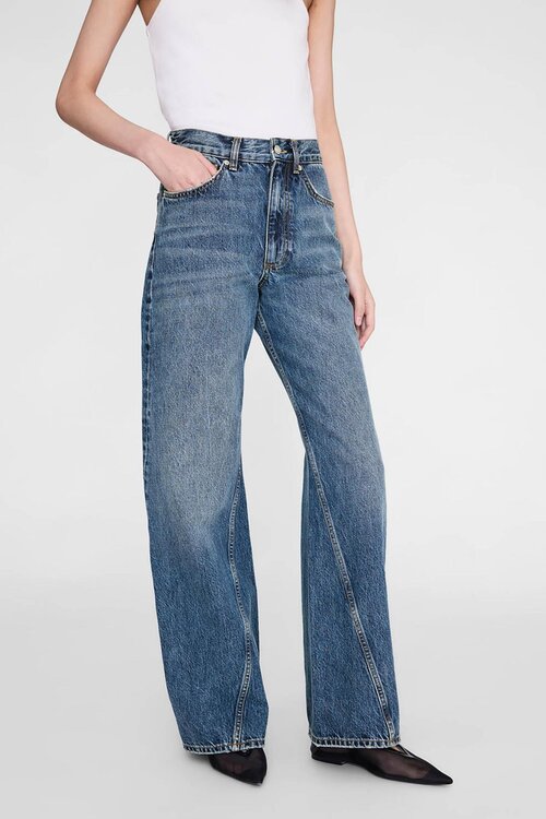 Anine Bing Brie Jeans Washed Blue