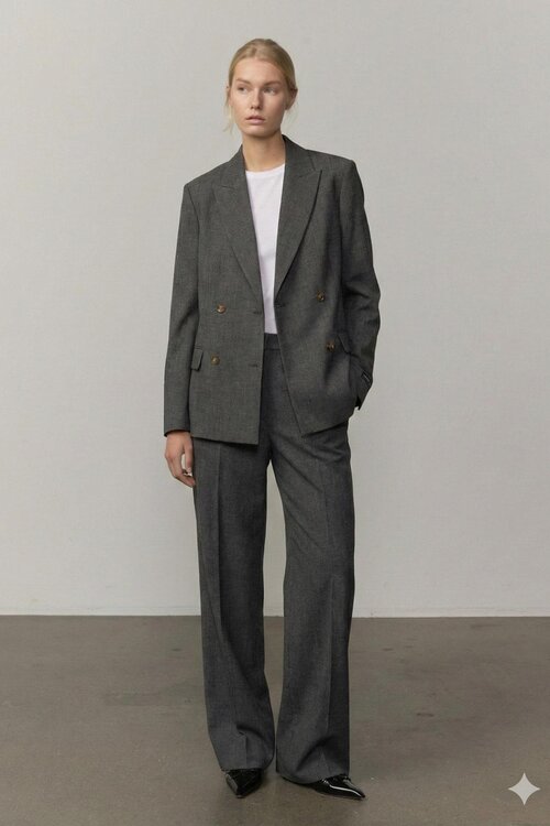 Herskind Laila fitted blazer grijs