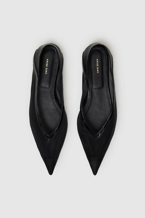 Anine Bing Aneka Balerina Schoen Zwart
