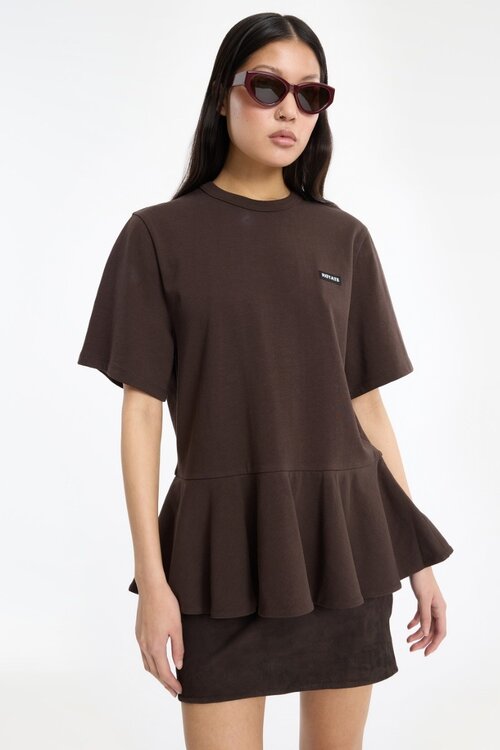 Rotate T-shirt bruin