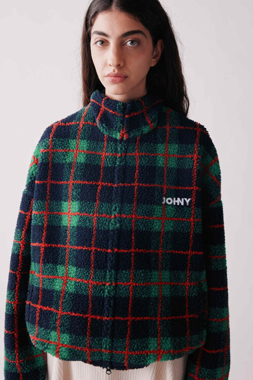 Johny Fleece Jack Groen/Navy