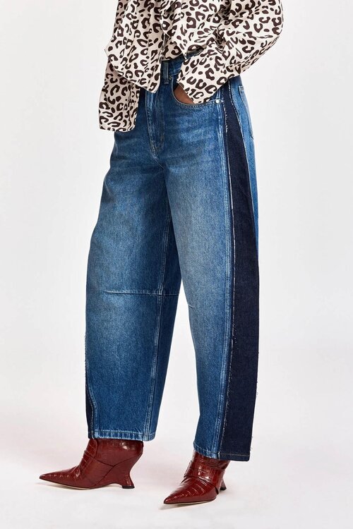 Essentiel Antwerp Barrel jeans patchwork Indigo