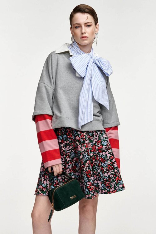 Essentiel Antwerp Polo sweater Grijs, rood