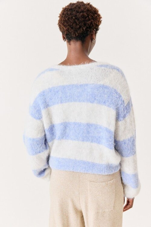 American Vintage Niby Trui Grijs Streep