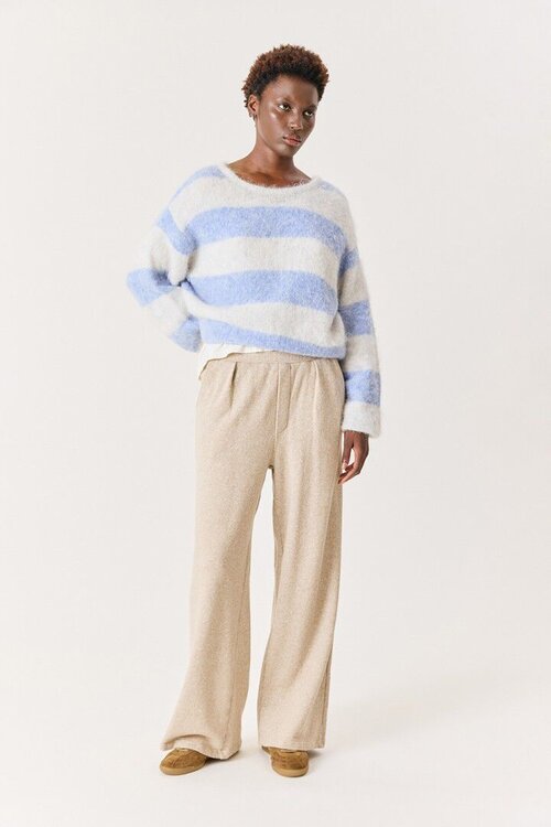 American Vintage Niby Trui Grijs Streep