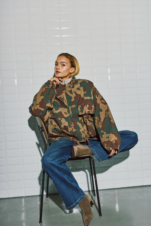 WITHBLACK Groene WBLLEAH LS CAMO JACKET