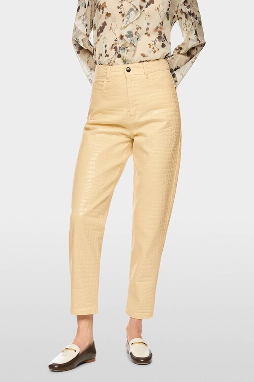 Marc Cain Vanille Jeans FEURA krokodillenlook