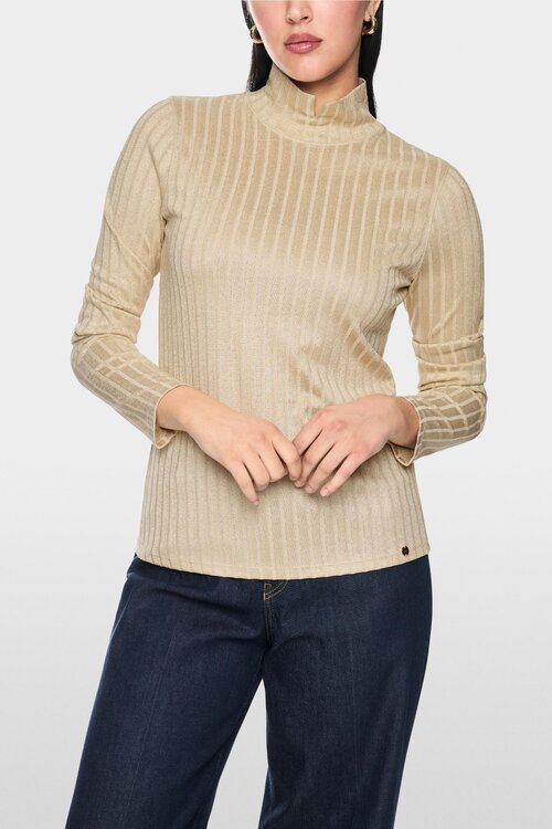 Marc Cain Rib shirt camel