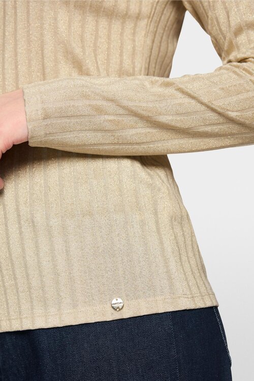 Marc Cain Rib shirt camel