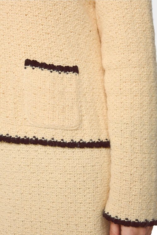 Marc Cain gebreid vest lamswit