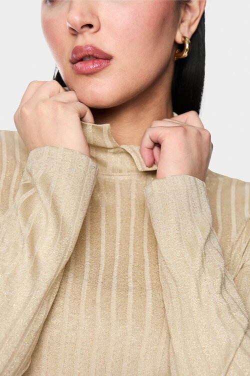 Marc Cain Rib shirt camel