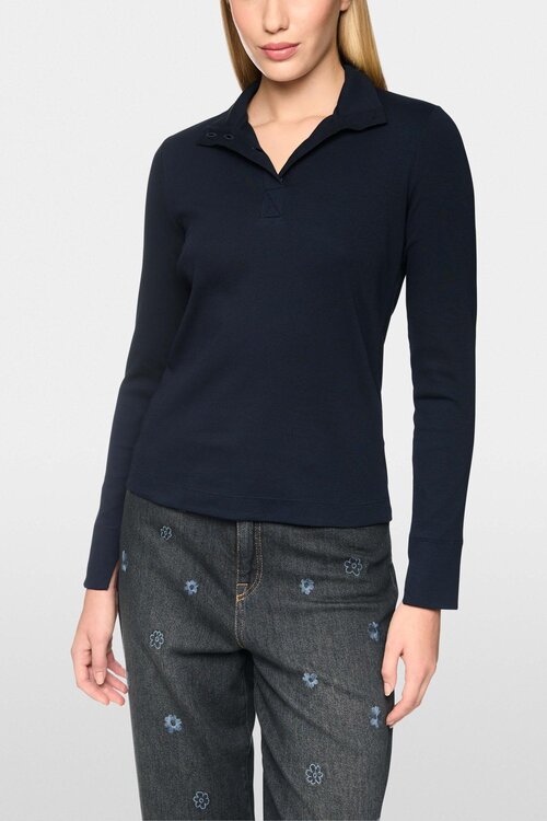 Marc Cain Shirt met kraag blauw