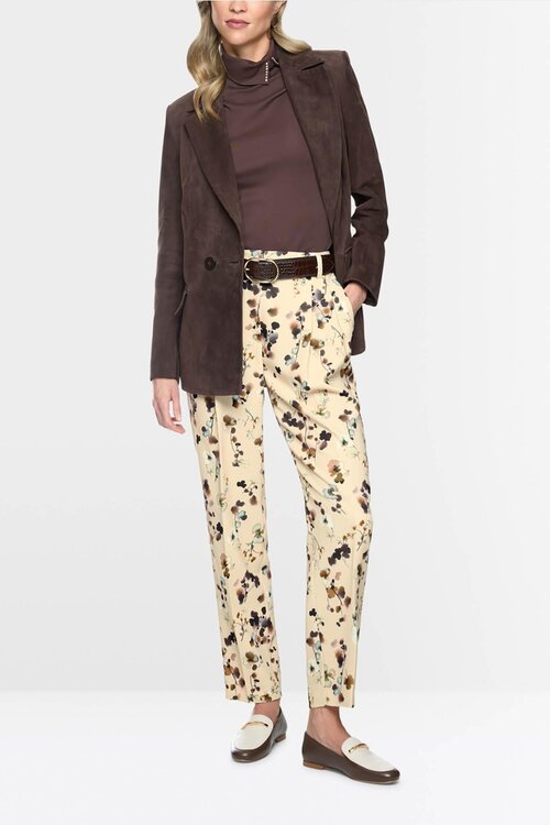 Marc Cain Off White Faqus broek bloemenprint