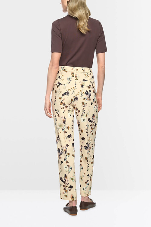 Marc Cain Off White Faqus broek bloemenprint