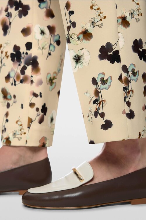 Marc Cain Off White Faqus broek bloemenprint