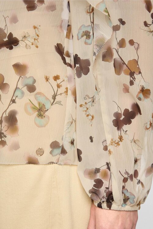 Marc Cain Off White Bloemenblouse