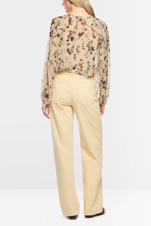 Marc Cain Off White Bloemenblouse