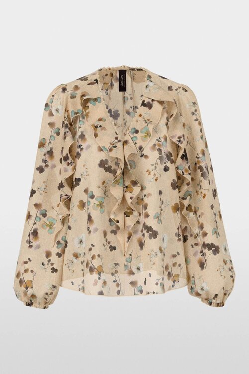 Marc Cain Off White Bloemenblouse