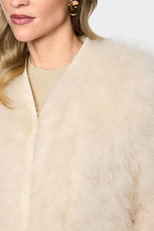Marc Cain Off White Kort veren jasje