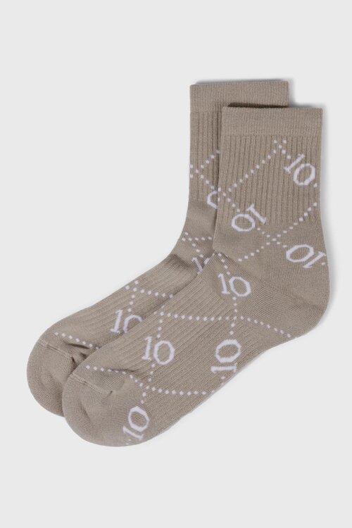 10Days socks all-over monogram fog