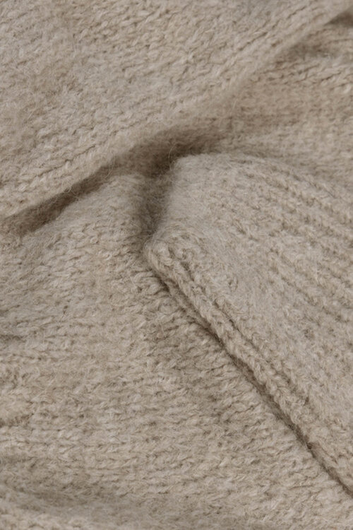 10Days short belted knit cardigan fog