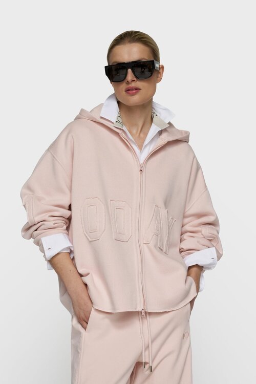 10Days statement zip hoodie roze