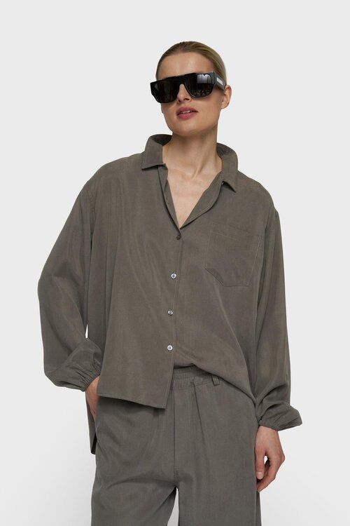10Days lyocell shirt grijs