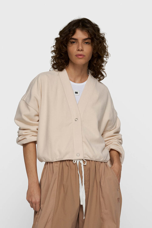 10Days brushed baseball cardigan roze