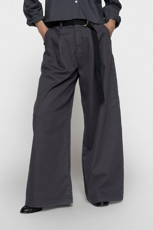 10Days wide pants jog twill blauw