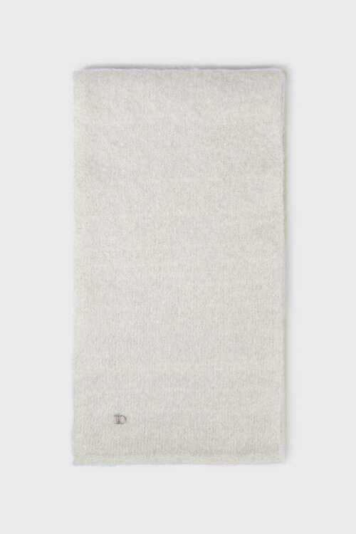 10Days hairy knit scarf lurex ecru